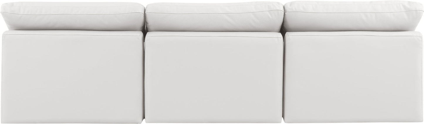 Indulge - Faux Leather 3 Seat Modular Armless Sofa