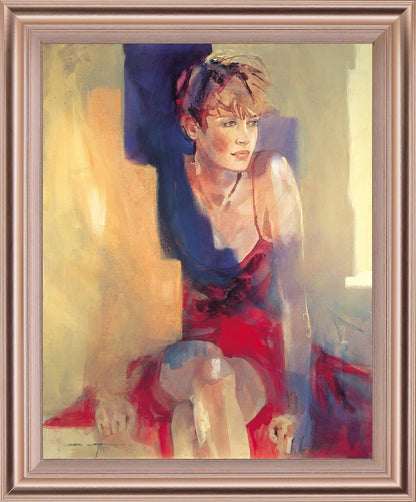 Crimson Reflection - 28" x 34" Framed Wall Art