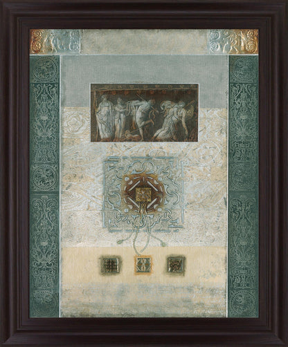 Grecian Relief - 28" x 34" Framed Wall Art - Beige