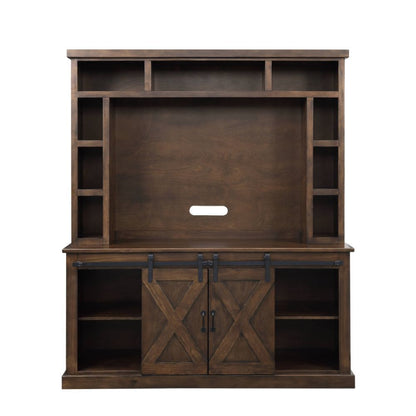 Aksel - Entertainment Center Include 91617Fir) - Walnut
