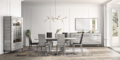 Mia - Dining Table - White / Gray / Silver