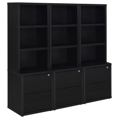 Westpark - 3 Piece Wall Unit Bookcase Set With USB