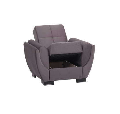 Ottomanson Armada Air - Upholstered Convertible Armchair With Storage - Microfiber
