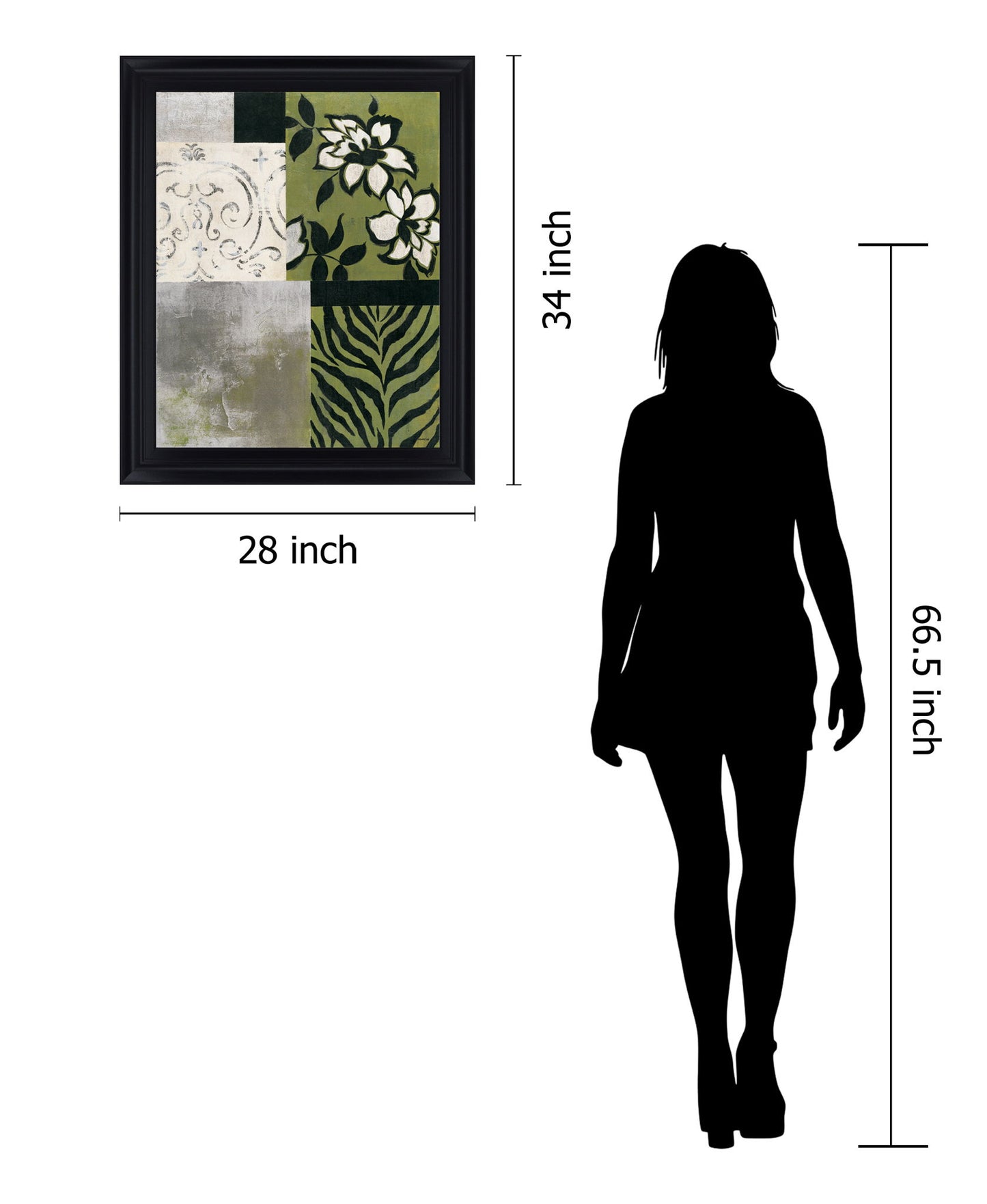 Verdant Mélange - 28" x 34" Framed Wall Art