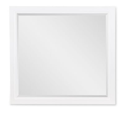Horizons - Beveled Mirror - Pure White / Natural Oak