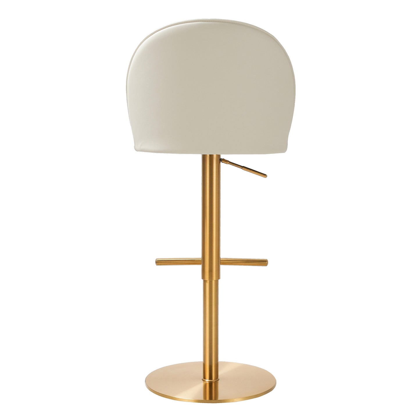 Venus - Adjustable Swivel Stool - Cream and Gold