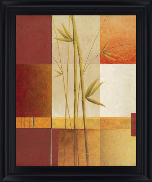 Autumn Bamboo Fusion - 28" x 34" Framed Wall Art