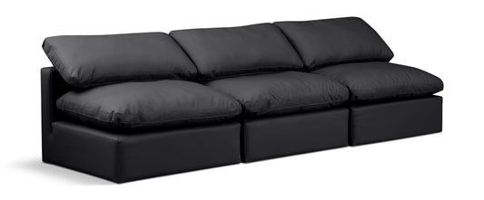Indulge - Faux Leather 3 Seat Modular Armless Sofa