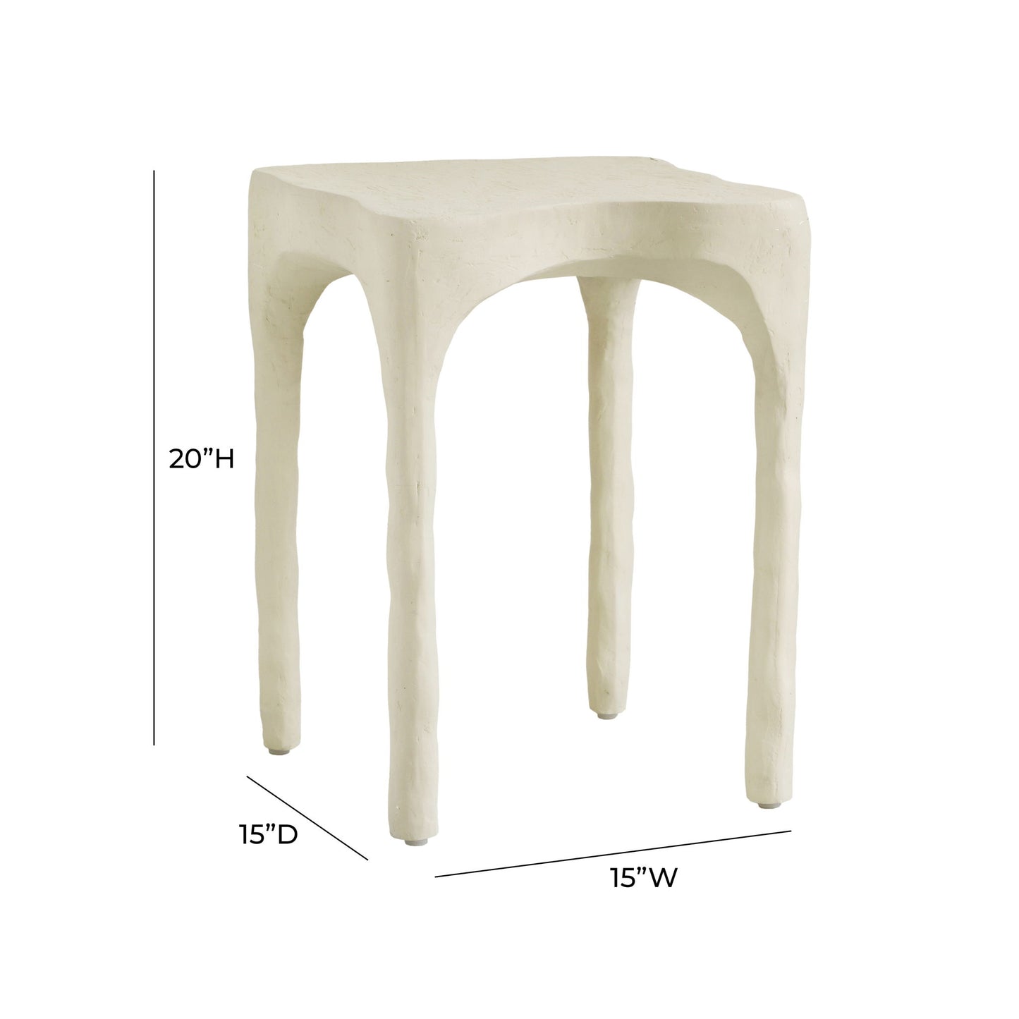 Skully - Textured Side Table - Cream