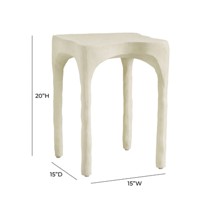 Skully - Textured Side Table - Cream