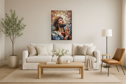 Radiant Prayer Reverence - 28" x 40" Framed Wall Art