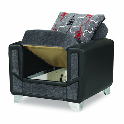 Ottomanson Mondo Modern - Upholstered Convertible Armchair With Storage