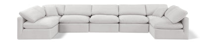Indulge - Velvet 7 Piece Modular U-Shaped Sectional