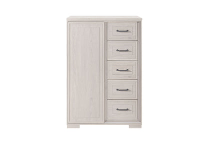 Clara - 5 Piece Full Bedroom Set (Bed, Dresser & Mirror, Nightstand, Chest) - Beige