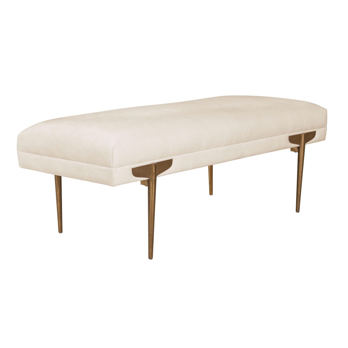 Brno - Waived Velvet Bench