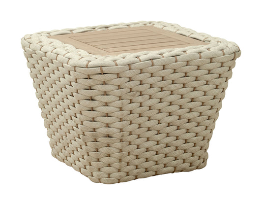 Antul - Outdoor Coffee Table - White & Natural
