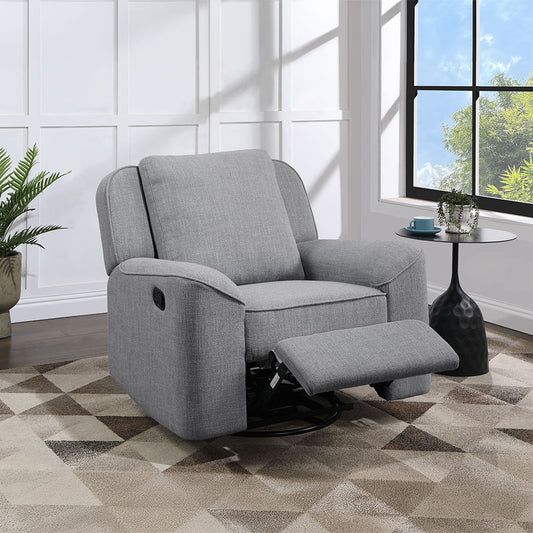 Destiny - Glider Recliner With Swivel - Gray Linen