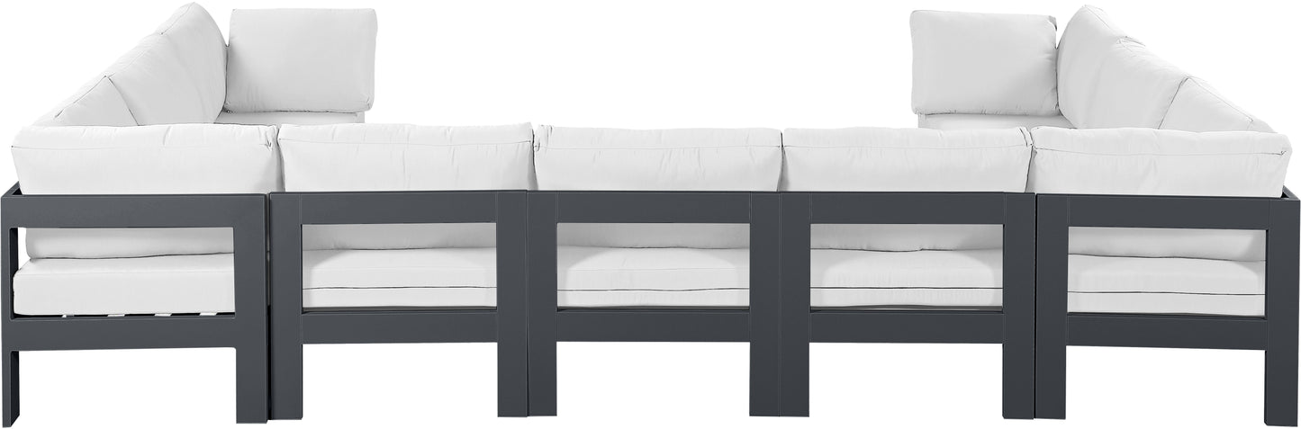 Nizuc - Outdoor Patio Modular Sectional - White - Modern & Contemporary