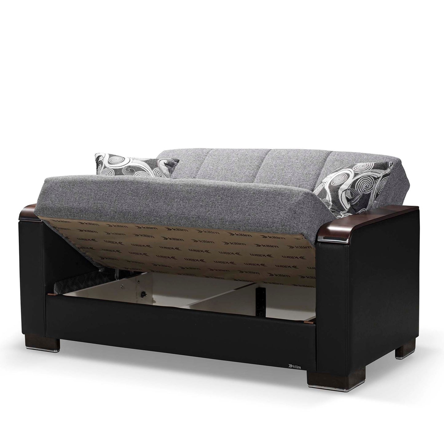 Ottomanson Armada X - Upholstered Convertible Wood Trimmed Loveseat With Storage