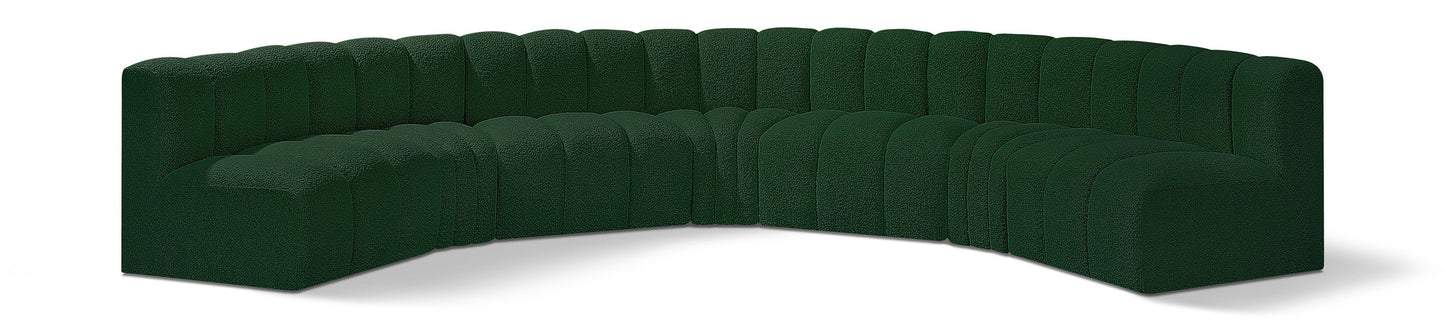 Arc - Boucle Fabric 7 Piece U-Shaped Modular Sofa
