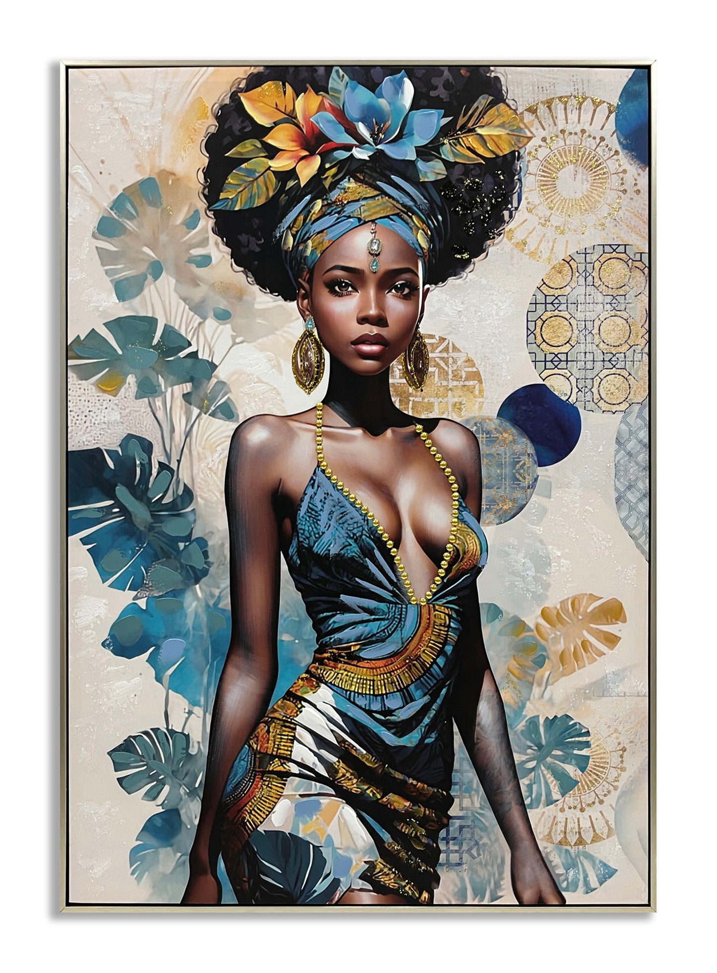 Regal Tropic Gaze - 40" x 28" Framed Wall Art