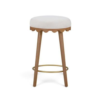 Oodle - Performance Vegan Mohair Light Walnut Stool