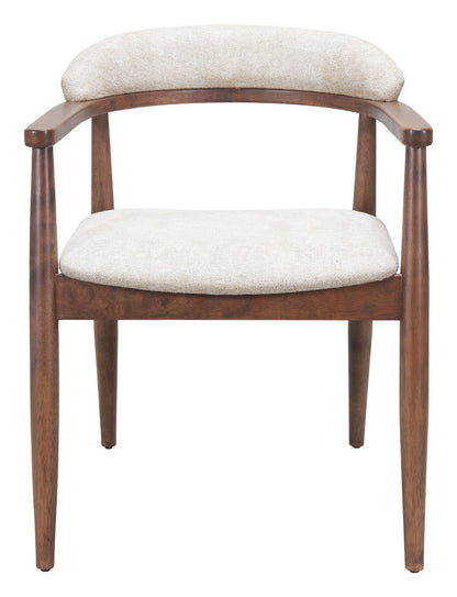 Goka - Dining Chair - Beige & Walnut