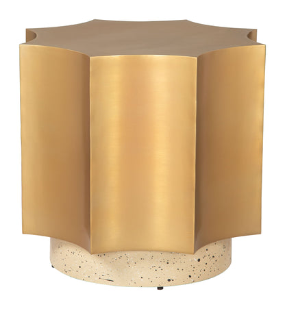 Osam - Side Table - Gold & Beige