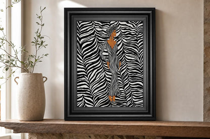 22x26 Zebra Inspired Fashion By Dexter Griffin - Black