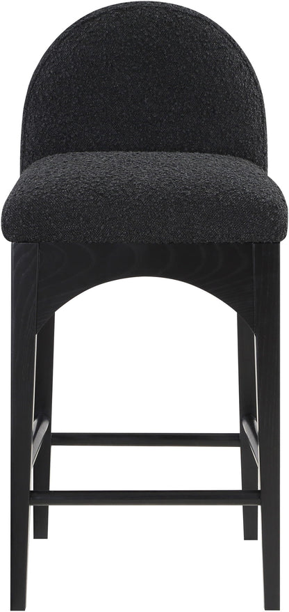 Waldorf - Boucle Stool With Black Legs