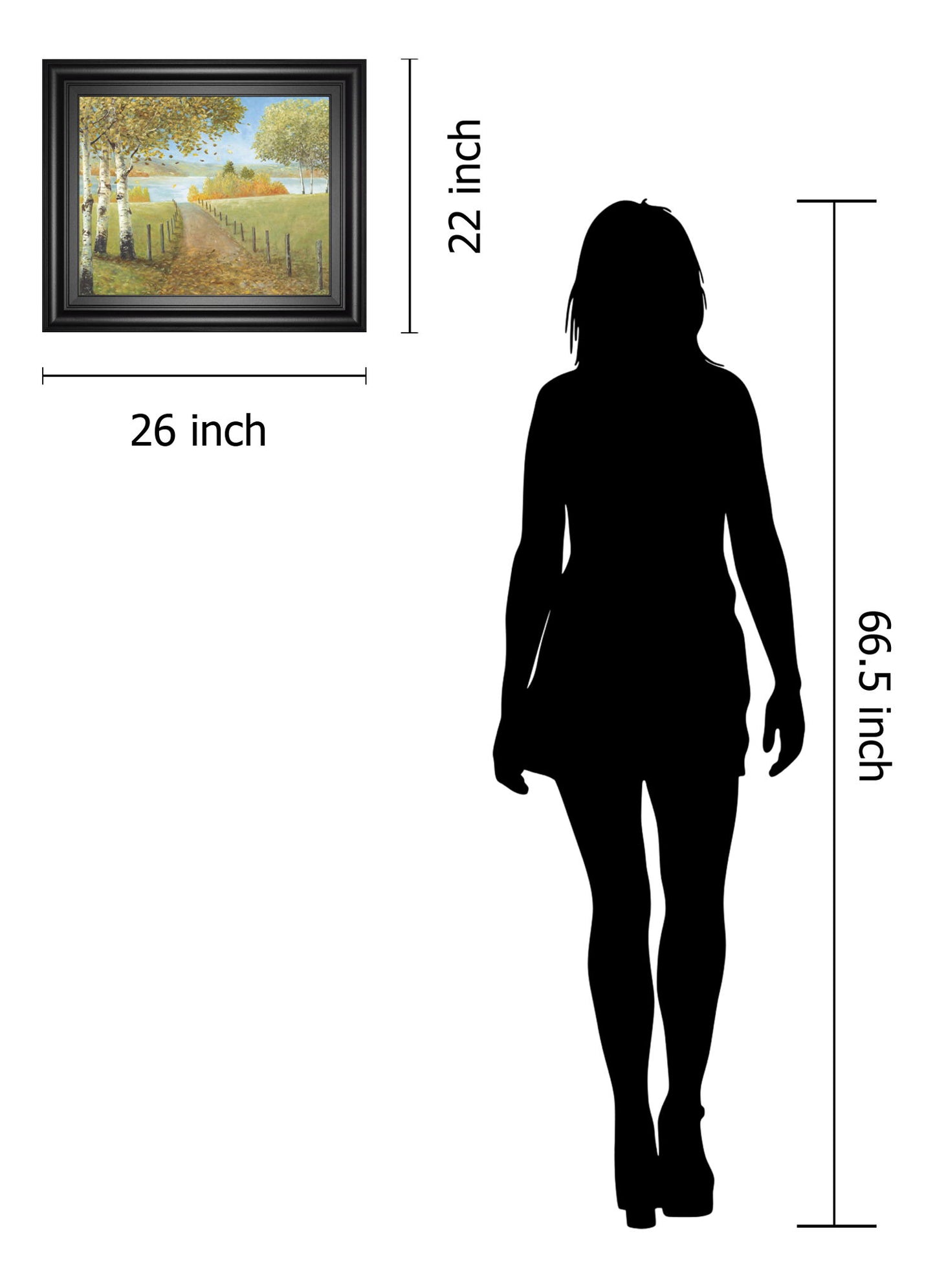 Rural Route I By A. Fisk - Framed Print Wall Art - Green