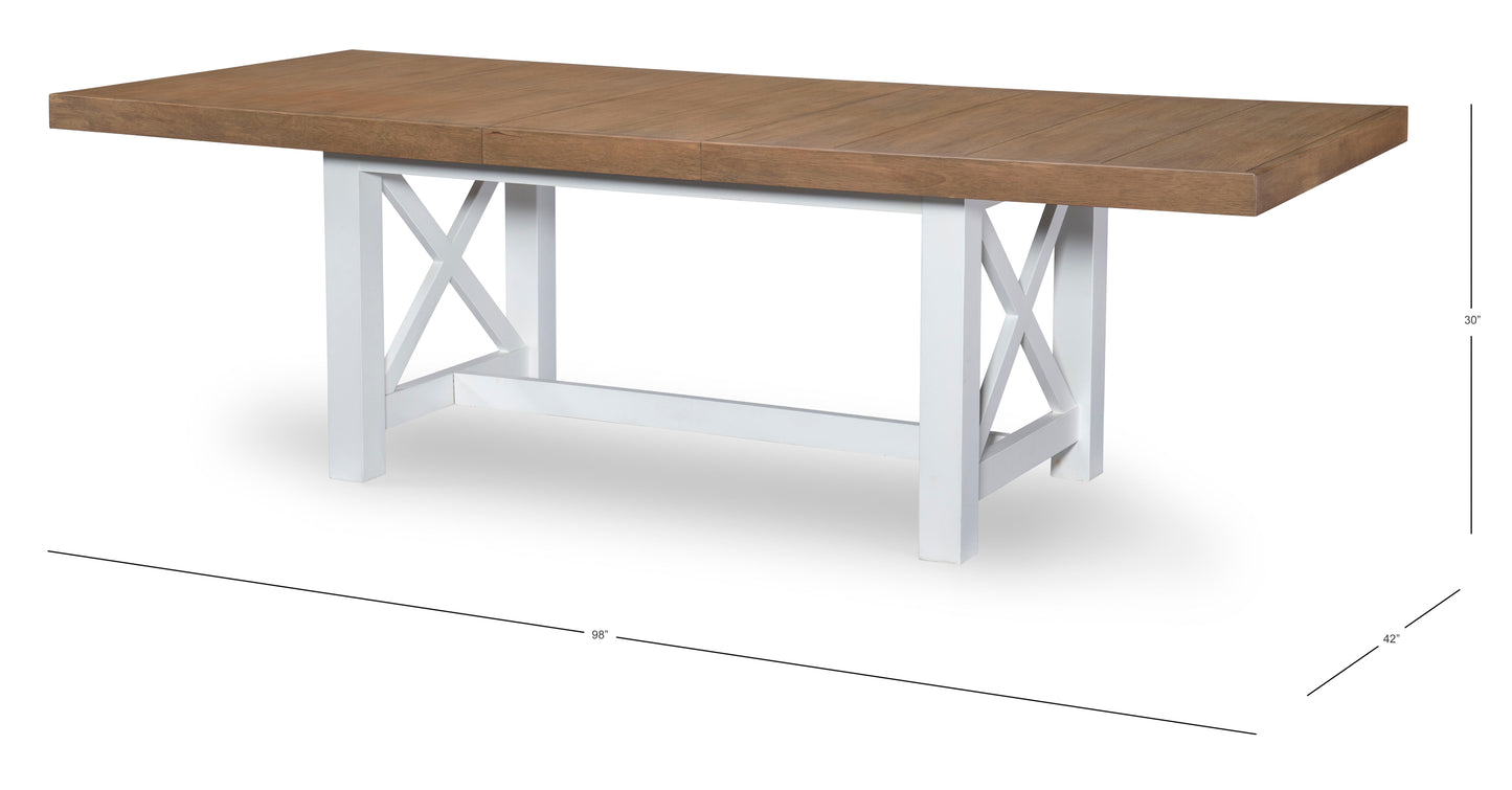 Franklin - Complete Trestle Table - Light Brown