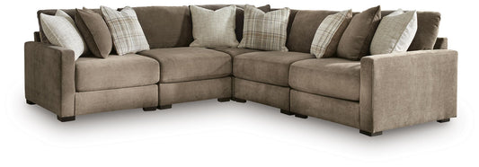 Camellia-Court - 5-Piece Sectional - Coffee