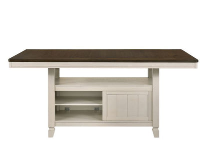 Tasnim - Counter Dining Table - Oak & Antique White