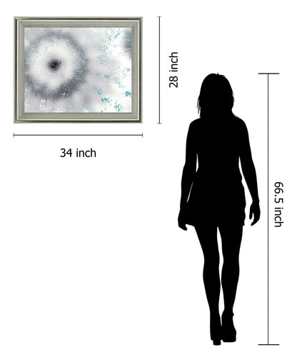 Frosted Petal Burst - 28" x 34" Framed Wall Art