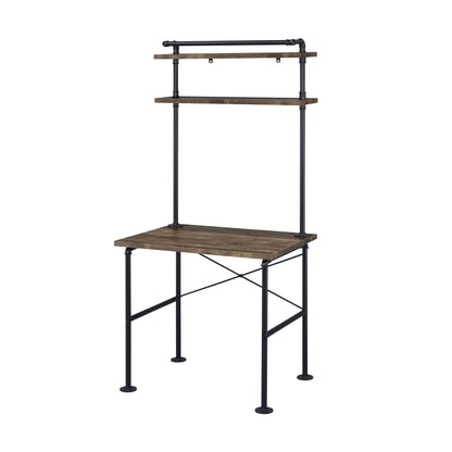 Ensata - Writing Desk - Rustic Oak & Black