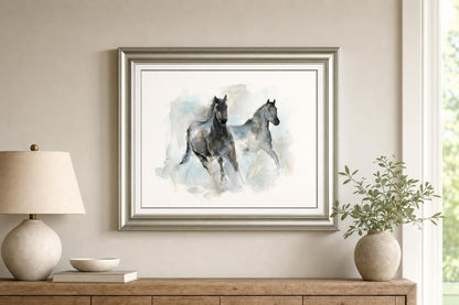 22x26 Run Free I By Ethan Harper - Dark Gray