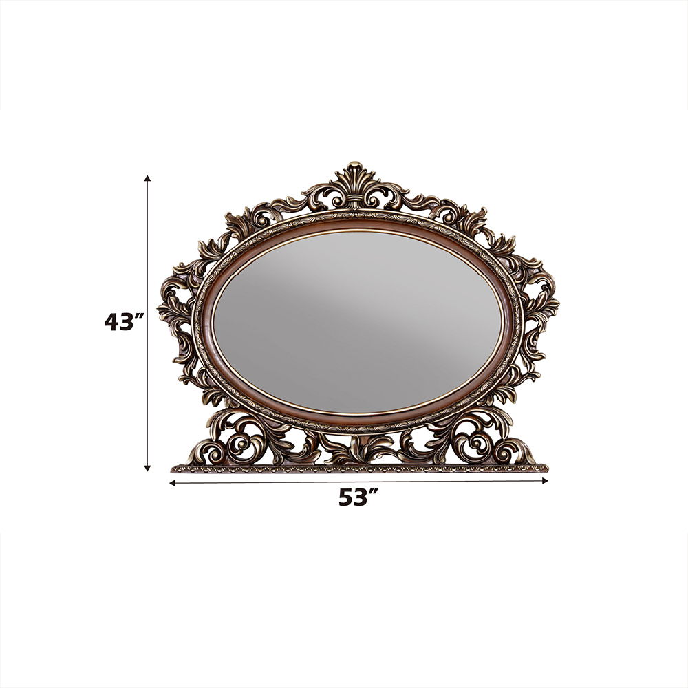 Devany - Oval Mirror - Cherry