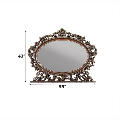 Devany - Oval Mirror - Cherry
