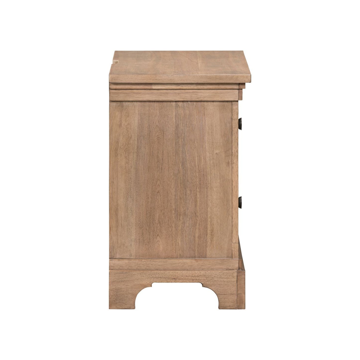 Haven Hills - Nightstand With Charging Station - Camel Beige