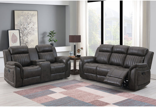 U8517 - Reclining Sofa / Console Reclining Loveseat, Reclining Collections - Charcoal