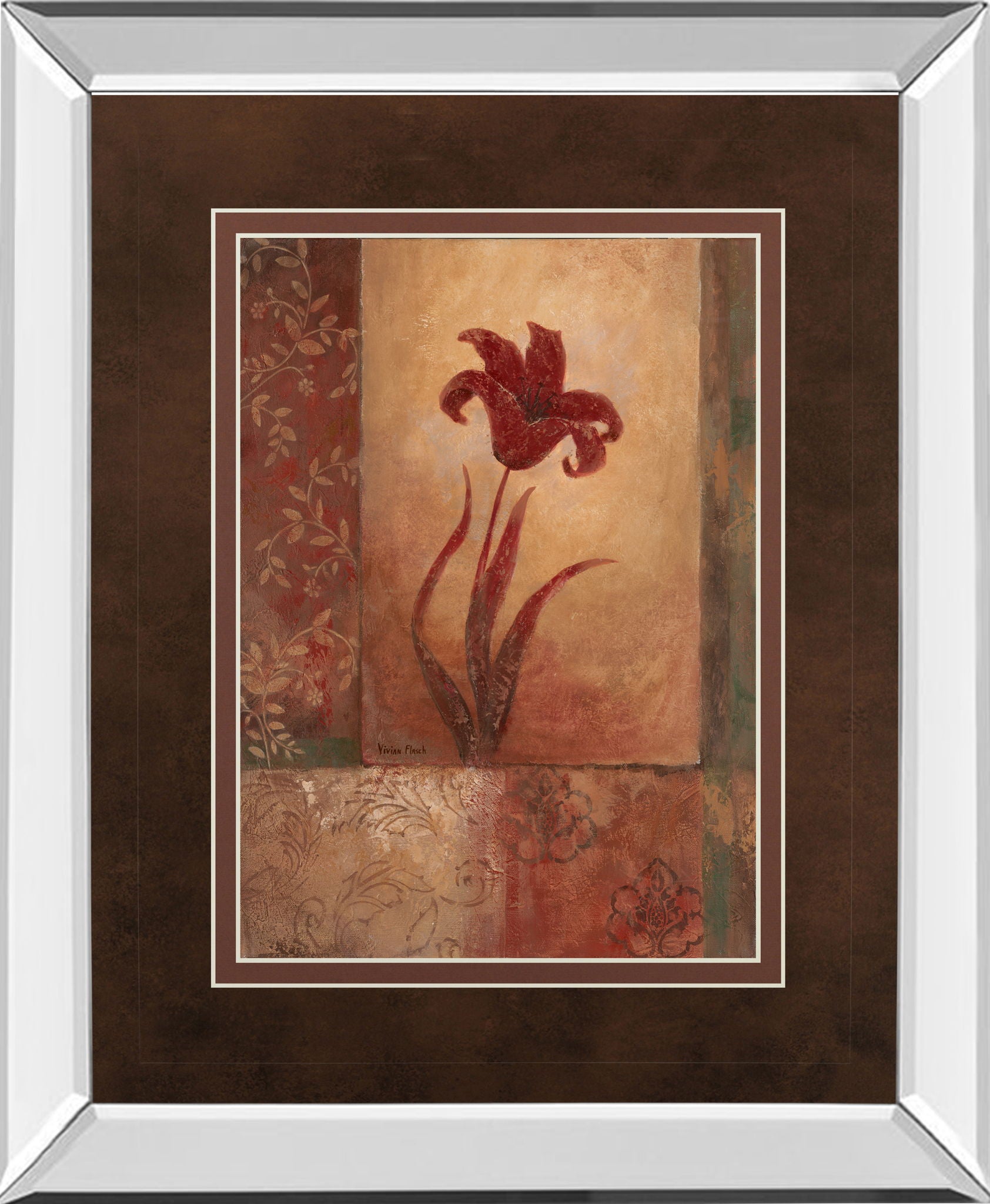 Lily Silhouette By Vivian Flasch - Framed Print Wall Art - Thumbnail 3