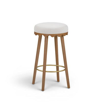 Oodle - Performance Vegan Mohair Light Walnut Stool