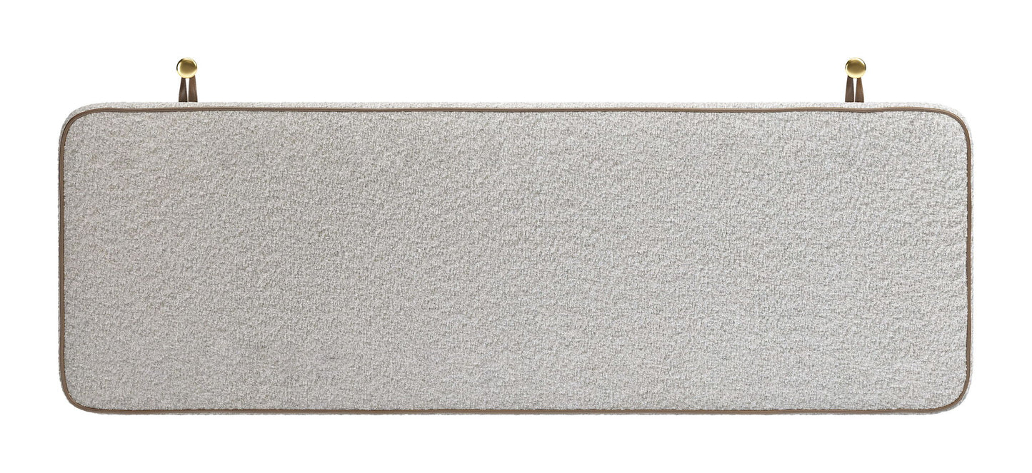 Bela - Floating Queen Headboard - White / Ivory