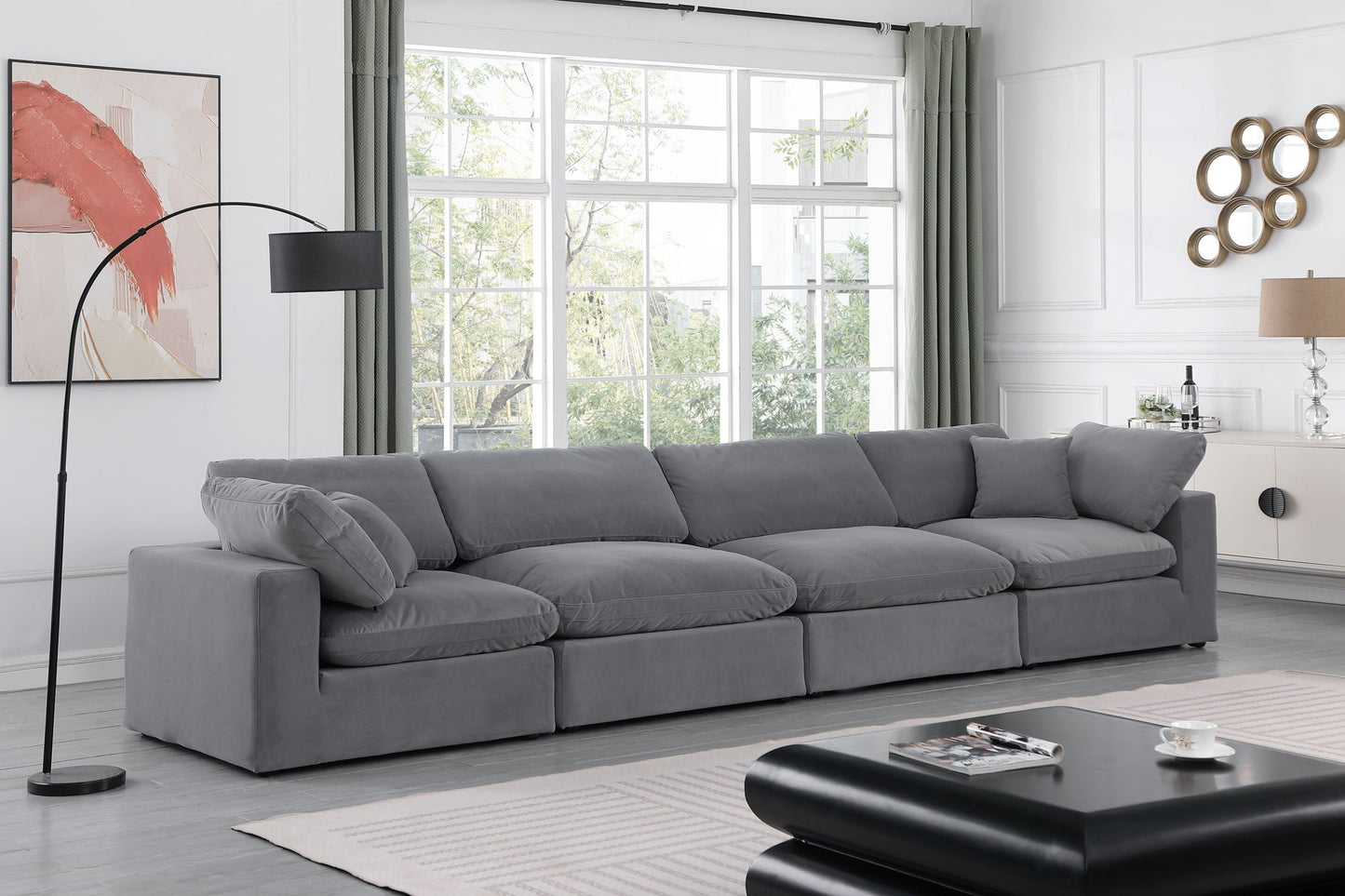 Comfy - Velvet Modular Sofa 4 Seats