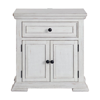 Heather - 1-Drawer Nightstand With USB - Rustic White