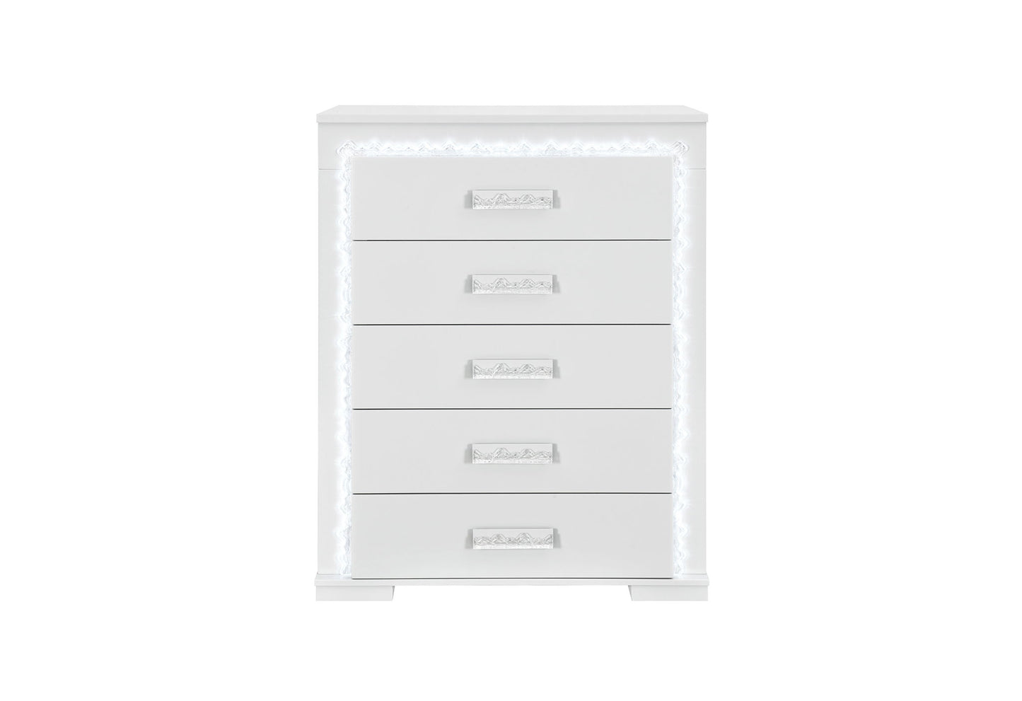 Naomi - 5 Piece Queen Bedroom Set - Silver