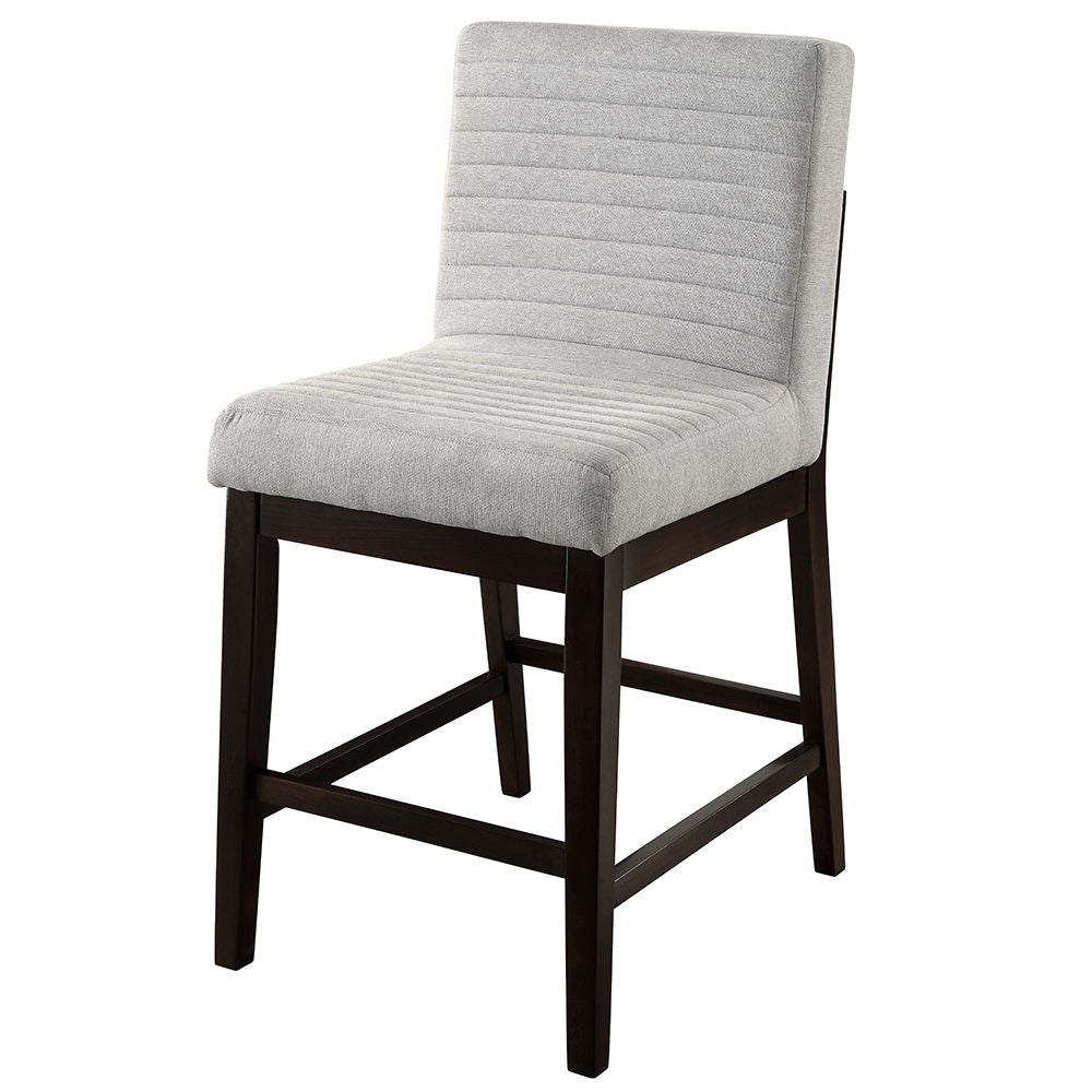 Edwyn - Counter Height Chair (Set of 2) - Gray Linen & Espresso