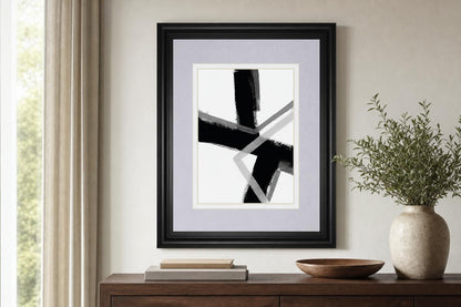 34x40 Angular Pulse IV By June Erica Vess - Gray