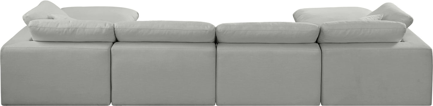 Comfy - 6 Piece Linen Modular Double Chaise Sectional